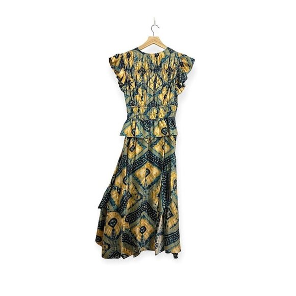 Ulla Johnson Avia Dress,  Silk, 0, NWT blue yellow - Picture 3 of 16